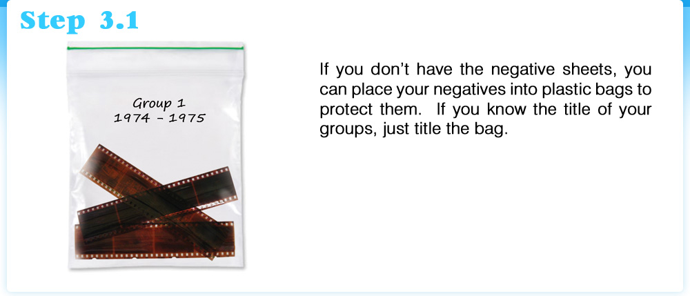 Easy Slide Preparation, Organizing, How to scan negatives