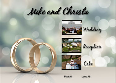 Wedding Slideshow Menu | Larsen Digital